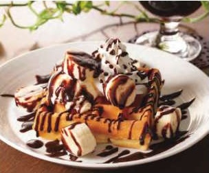 チョコバナナワッフルセット